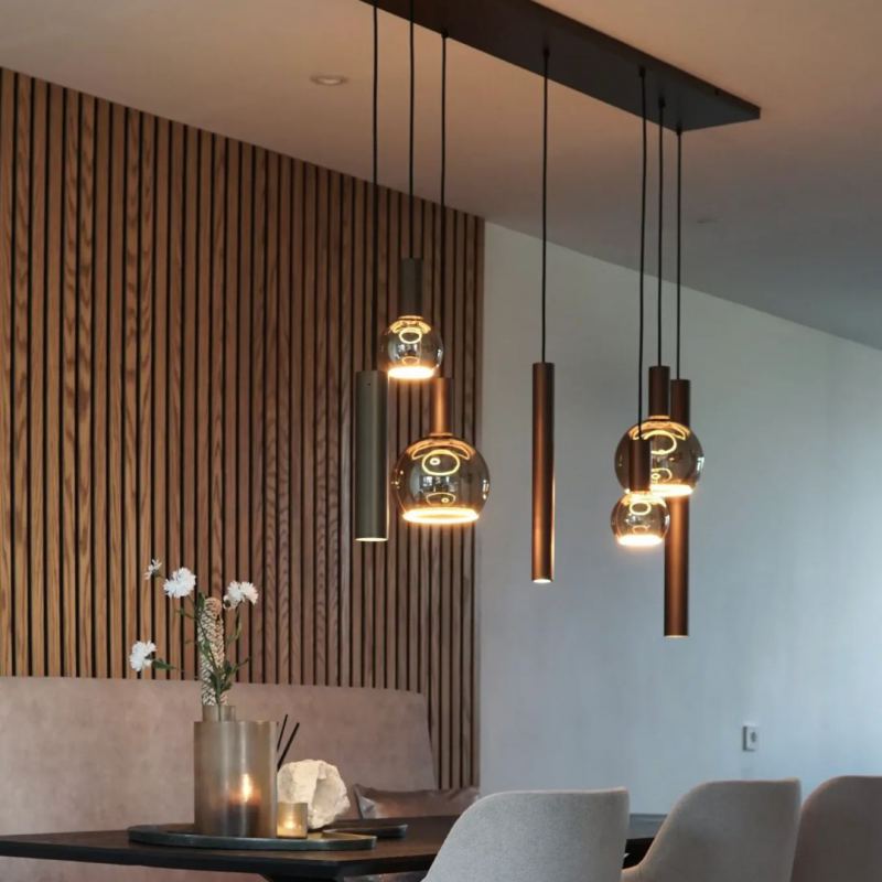 4300 - Riva hanging lamp straight 145cm - 7 Lights 
