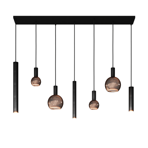 4300 - Riva hanging lamp straight 145cm - 7 Lights 