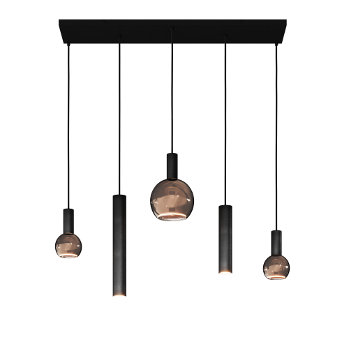 4302 - Riva hanglamp recht 100cm - 5 lichts 