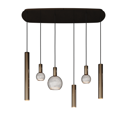 4316 - Riva hanging lamp Danish oval 120cm - 6 lights 