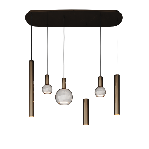 4316 - Riva hanging lamp Danish oval 110cm - 6 lights 