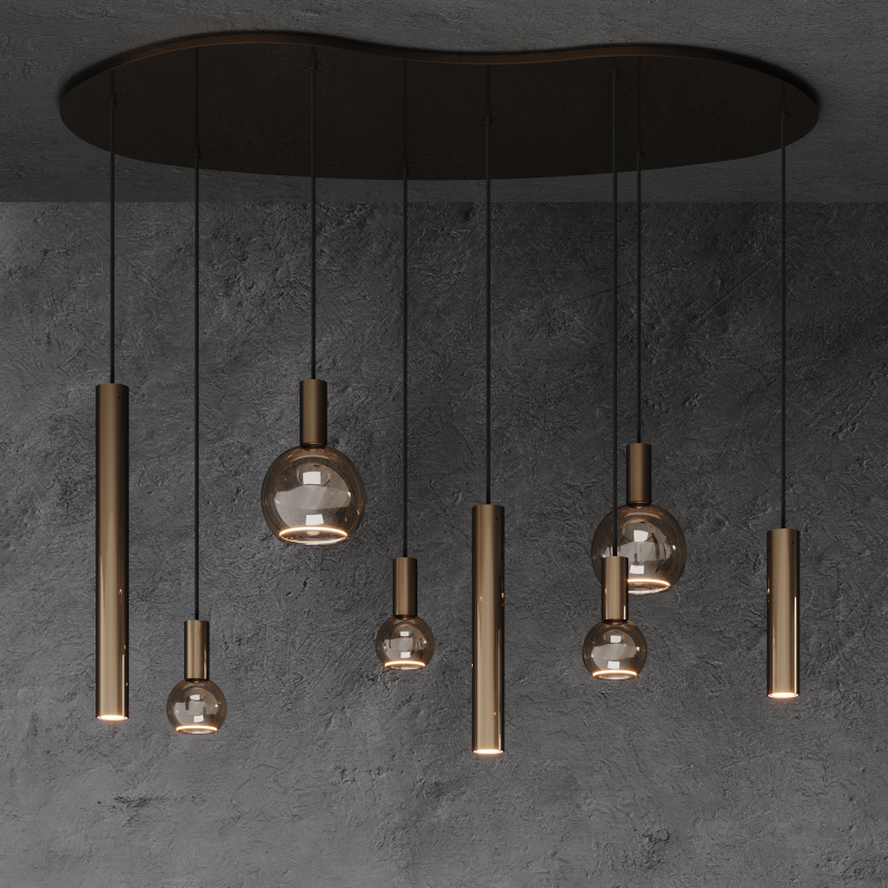 4317 - Riva pendant lamp organic - 8 lights 