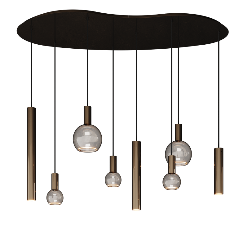 4317 - Riva pendant lamp organic - 8 lights 
