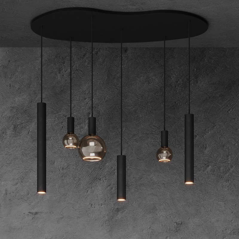 4318 - Riva pendant lamp organic - 6 lights 