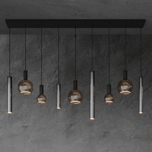 4320 - Riva hanglamp recht 170cm - 9 lichts 