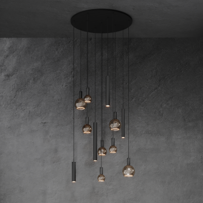 4345 - Riva hanging lamp round Ø95 cm - 12 lights 