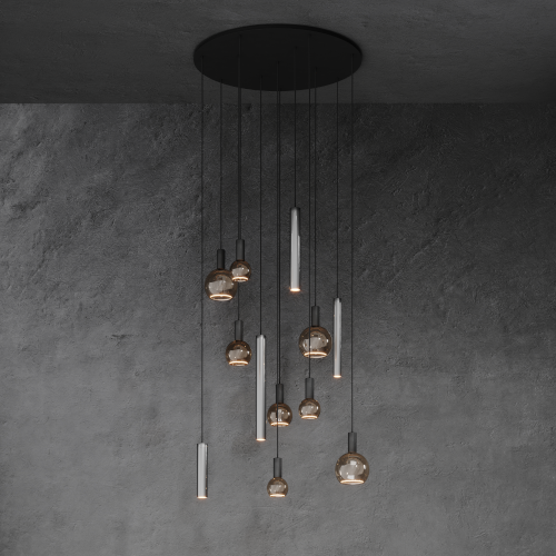 4345 - Riva hanglamp rond Ø100 cm - 12 lichts 