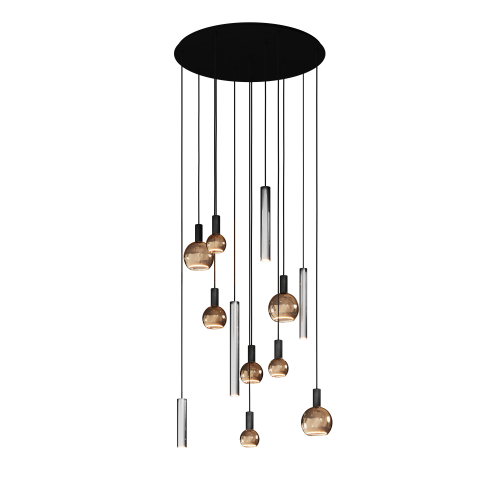 4345 - Riva hanglamp rond Ø100 cm - 12 lichts 