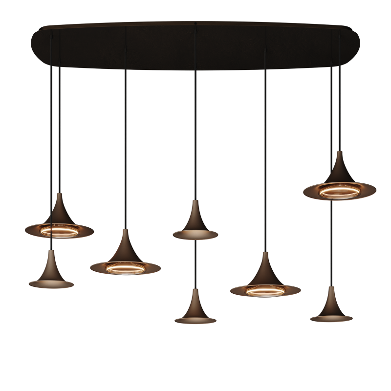 6700 - Arezzo pendant lamp Danish oval - 8 lights 