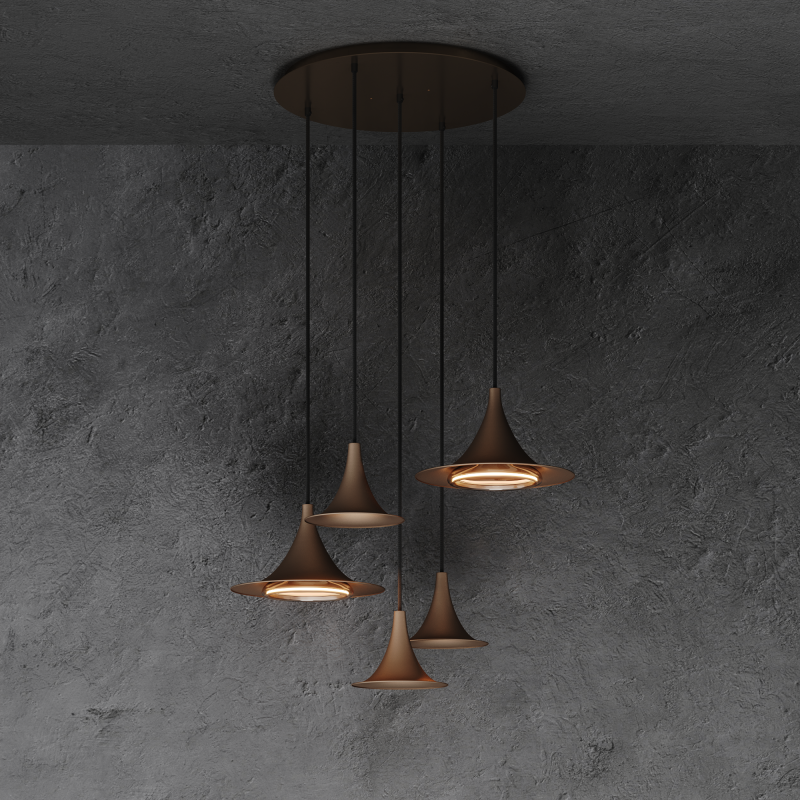 6720 - Arezzo pendant lamp round Ø50cm - 5 lights 
