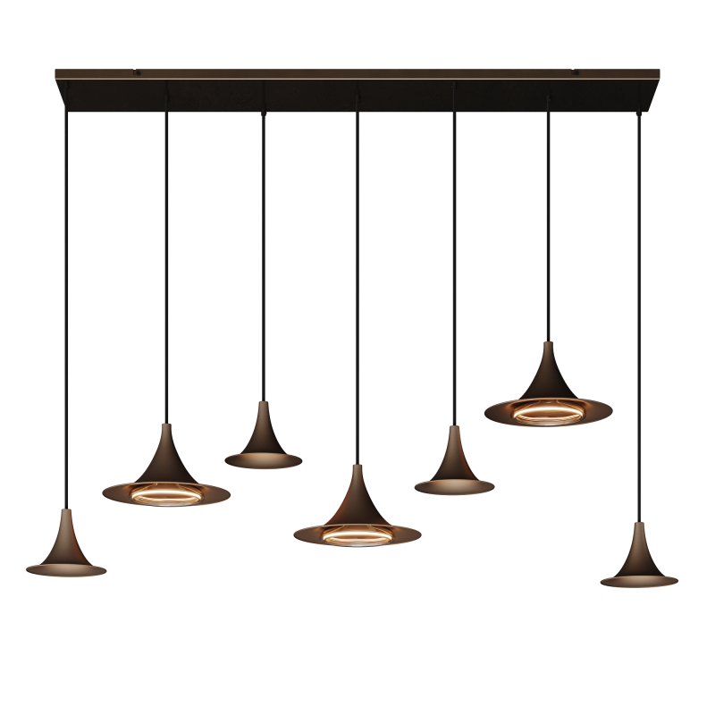 6730 - Arezzo pendant lamp straight 145cm - 7 lights 