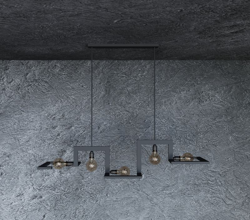 9510 - Tortona hanging lamp 5 lights 
