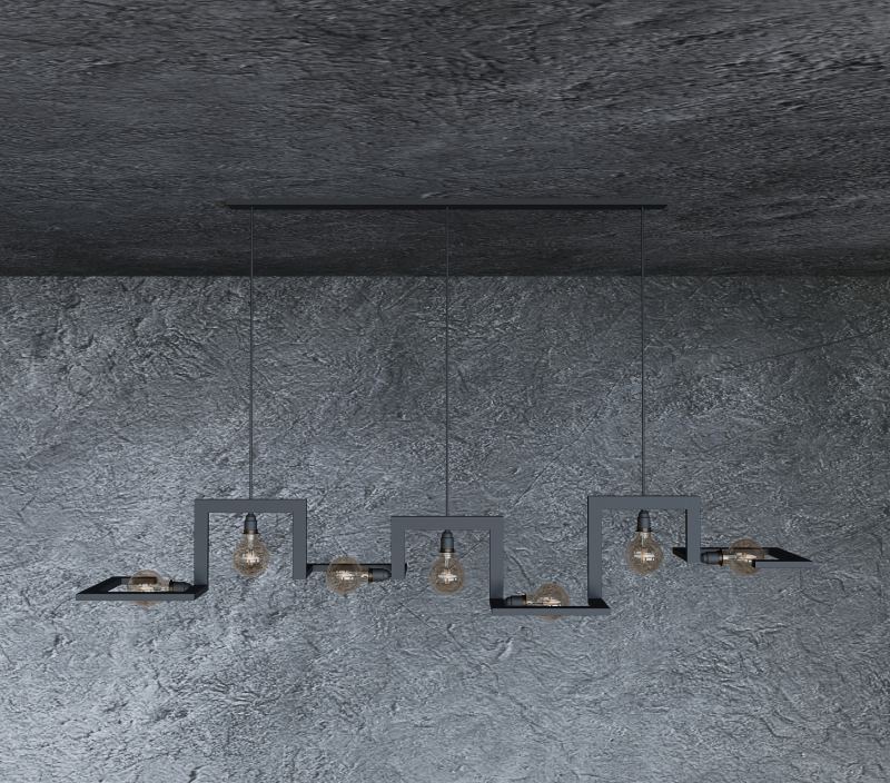 9525 - Tortona hanging lamp 7 lights 