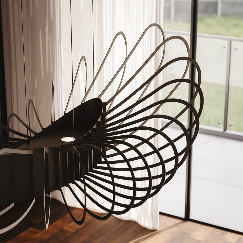 5840-Martani Oval Pendant Light Ø75 cm 