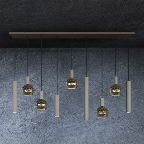 4325 - Riva hanging lamp straight 170cm - 9 lights  