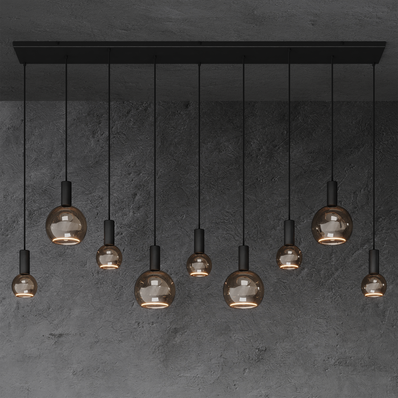 40074 - Segula 007 hanging lamp straight 170cm - 9 lights 