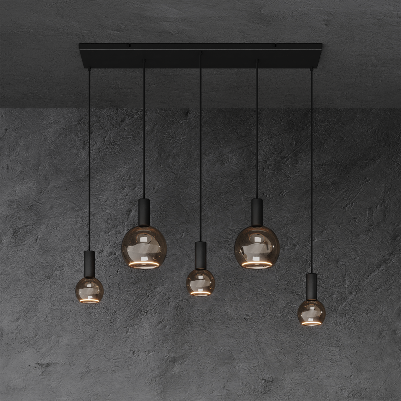 40076 - Segula 007 hanging lamp straight 100cm - 5 lights 