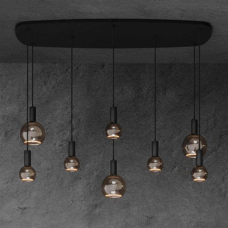 40085 - Segula 007 hanging lamp Danish oval 145cm - 8 lights 