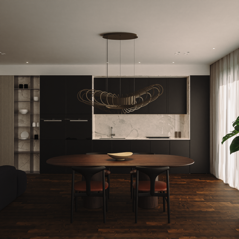 5840-Martani Oval Pendant Light Ø75 cm 