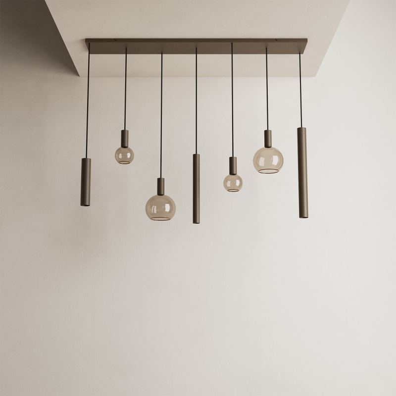 4300 - Riva hanging lamp straight 145cm - 7 Lights 