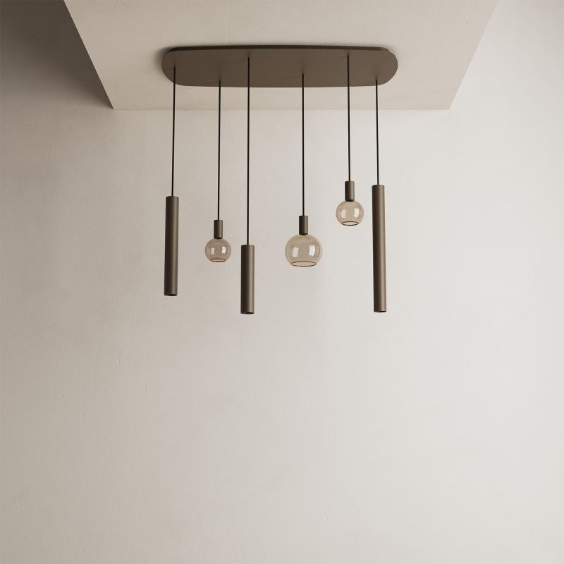 4316 - Riva hanging lamp Danish oval 110cm - 6 lights