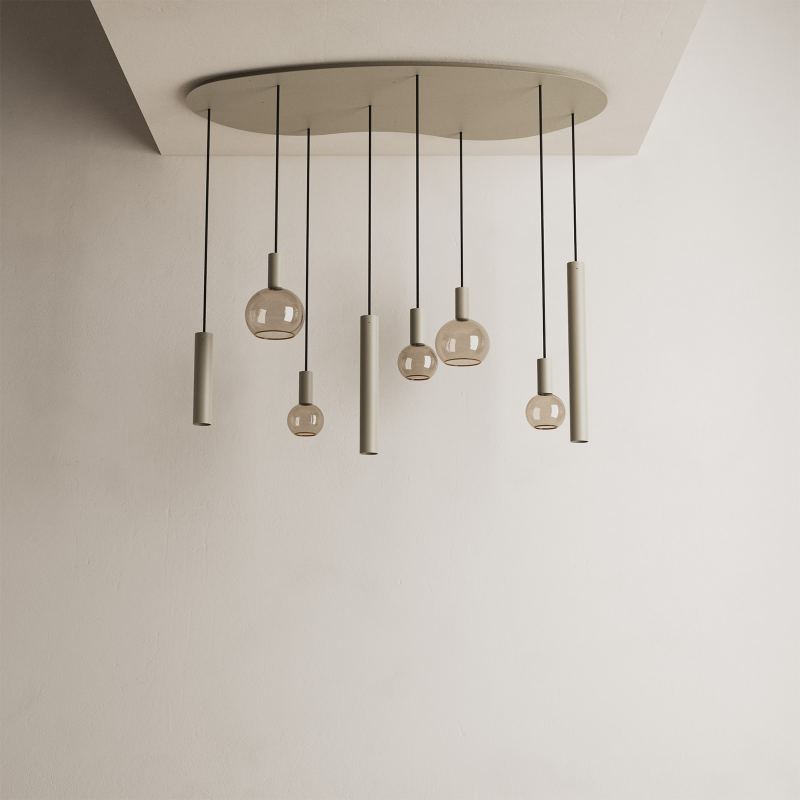 4317 - Riva pendant lamp organic - 8 lights