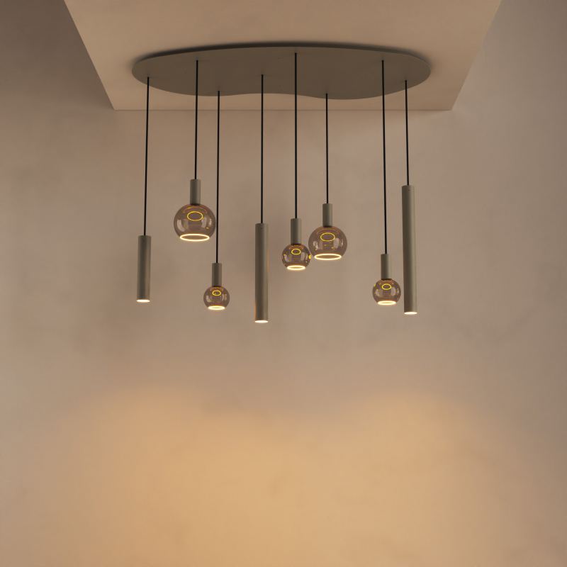 4317 - Riva pendant lamp organic - 8 lights 