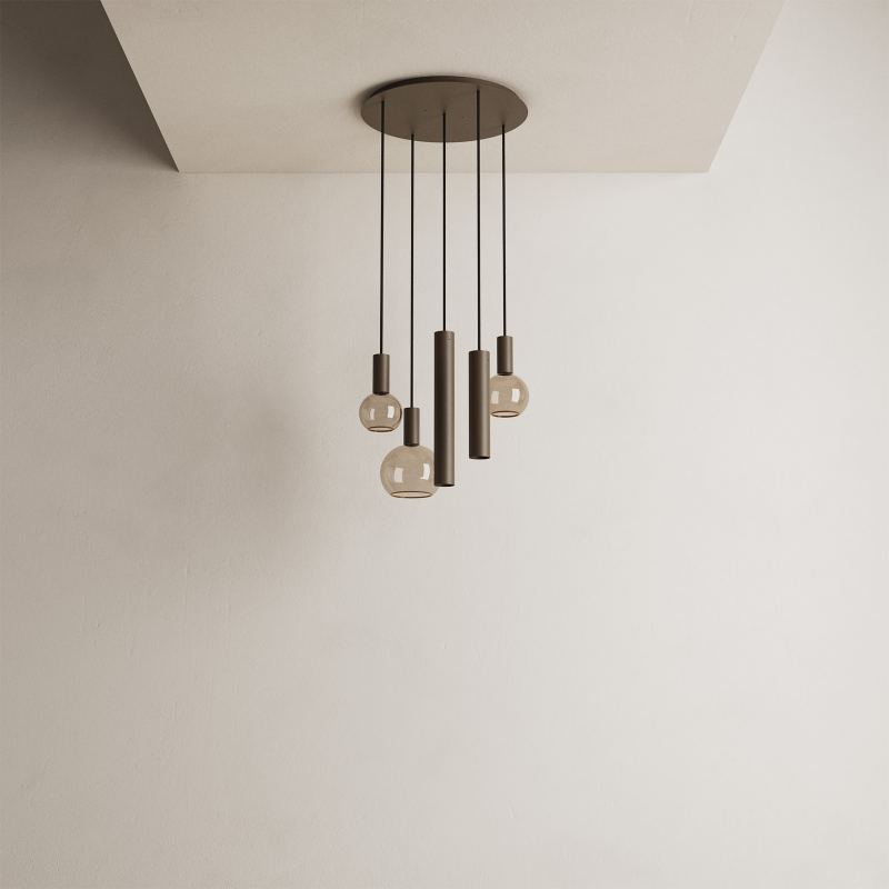 4330 - Riva hanging lamp round Ø50 cm - 5 lights 