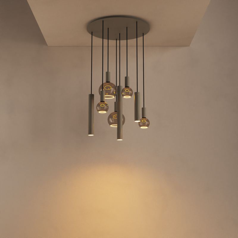 4335 - Riva hanging lamp round Ø70 cm - 8 lights  