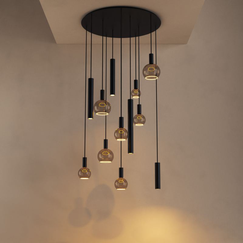 4345 - Riva hanging lamp round Ø95 cm - 12 lights 