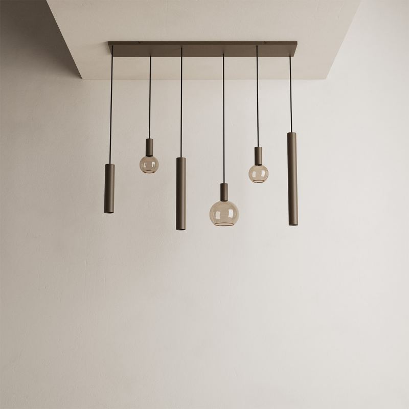 4370 - Riva hanging lamp straight 120cm - 6 lights 