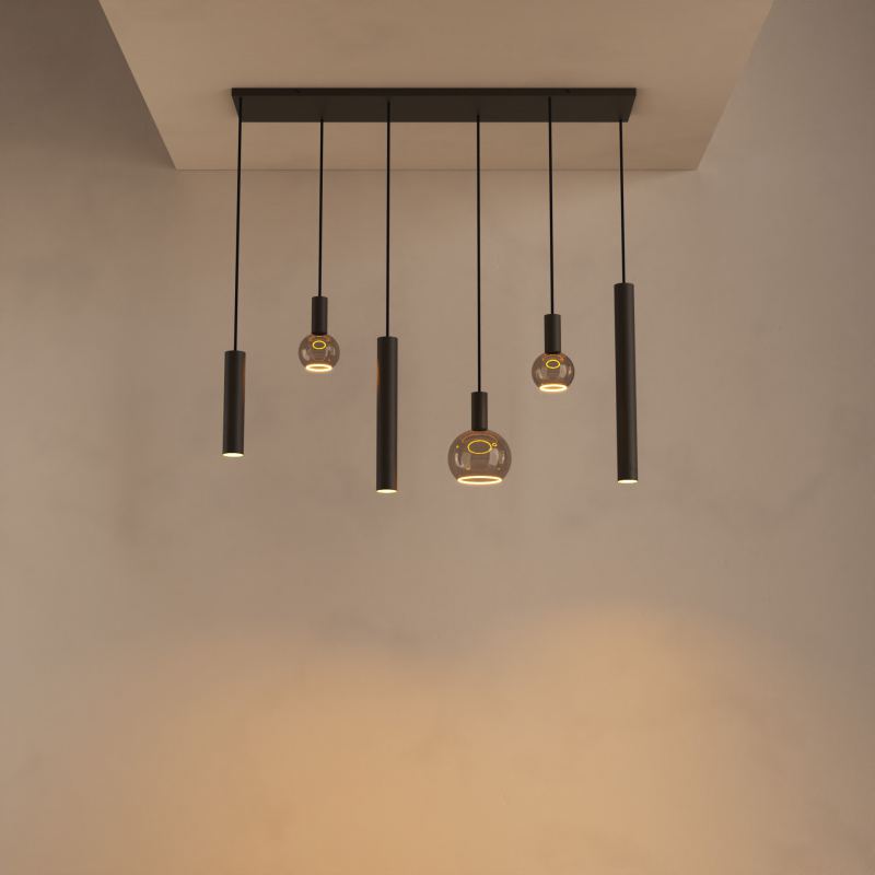 4370 - Riva hanging lamp straight 120cm - 6 lights