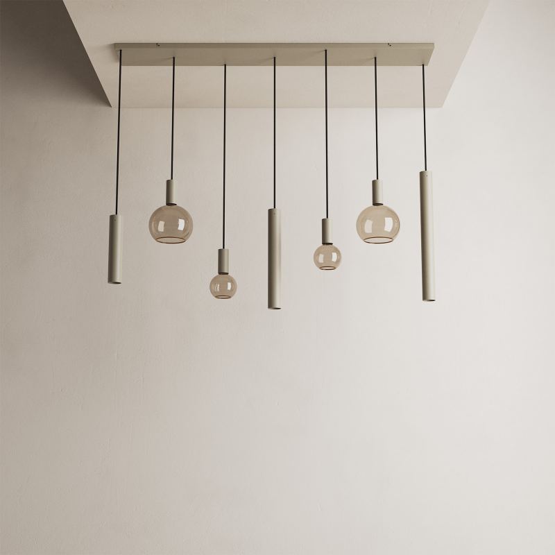 4380 - Riva hanging lamp straight 145cm - 7 Lights