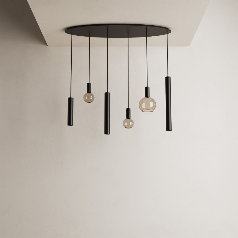 4395 - Riva pendant lamp oval 120cm - 6 lights