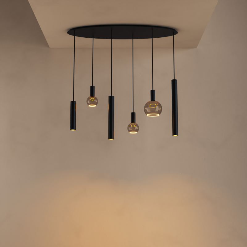 4395 - Riva pendant lamp oval 120cm - 6 lights 