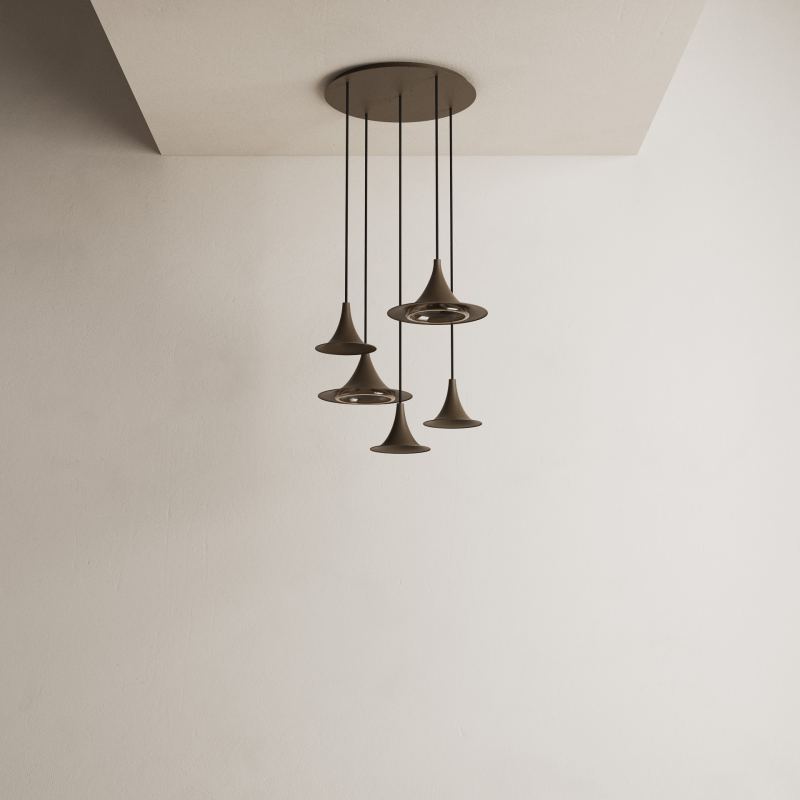 6720 - Arezzo pendant lamp round Ø50cm - 5 lights 