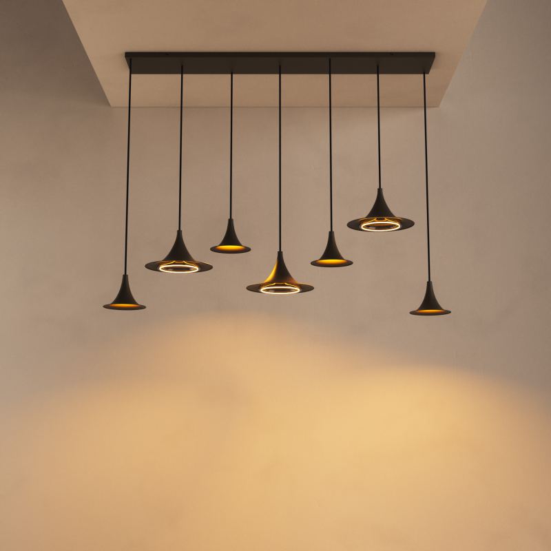 6730 - Arezzo pendant lamp straight 145cm - 7 lights 