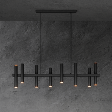 1300 - Stelvio hanging lamp 140cm - 8 tubes - 10 lights 