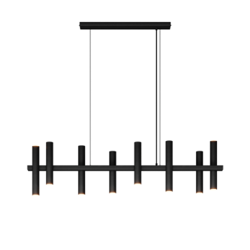 1300 - Stelvio hanging lamp 140cm - 8 tubes - 10 lights 