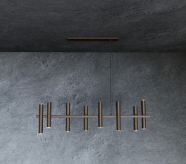 1300 - Stelvio hanging lamp 140cm - 8 tubes - 10 lights