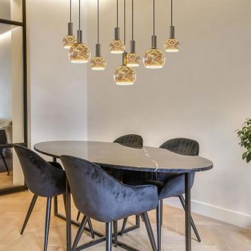 40073 - Segula 007 hanglamp ovaal 140cm - 8 lichts
