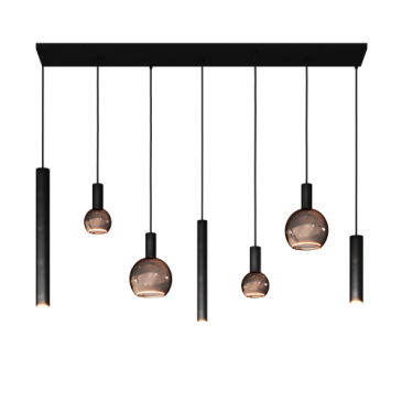 4300 - Riva hanging lamp straight 145cm - 7 Lights 