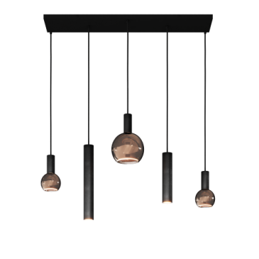 4302 - Riva hanglamp recht 100cm - 5 lichts 