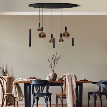 4310 - Riva hanging lamp oval 140cm - 8 lights