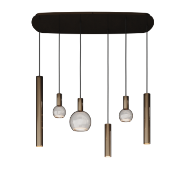 4316 - Riva hanging lamp Danish oval 120cm - 6 lights 