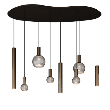 4317 - Riva pendant lamp organic - 8 lights
