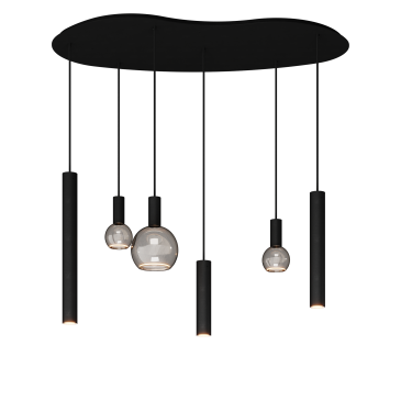 4318 - Riva pendant lamp organic - 6 lights