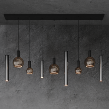 4320 - Riva hanglamp recht 170cm - 9 lichts