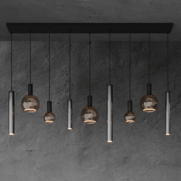 4320 - Riva hanging lamp straight 170cm - 9 lights 