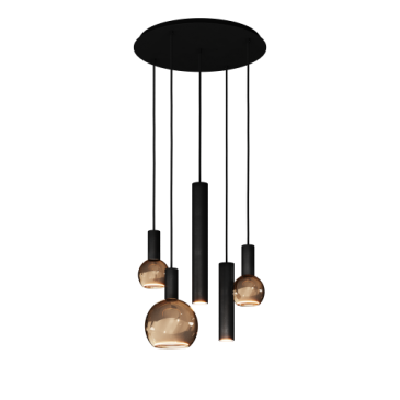 4330 - Riva hanglamp rond Ø50 cm - 5 lichts 